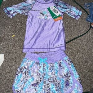 Kids Purple and Blue Swim Set